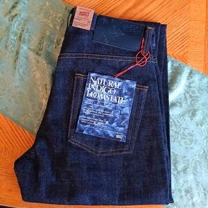 ⭐️ NAKED & FAMOUS Denim Easy Guy Natural Indigo Loomstate Selvedge Japanese raw